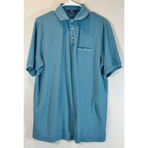 Hart Schaffner Marx Short Sleeve Textured Knit Polo Shirt Women’s Medium